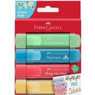 Faber Castell Texliner 46 4 Renk Pastel Fosforlu Kalem Seti