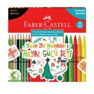 Faber Castell Yeni Yıl Renkleri Hayal Gücü Seti 20'li Kuru Kalem + Keçeli Kalem