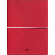 Fabio Ricci Z Notes 19x24 cm Çizgili Düz 2'li Kırmızı Defter