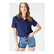 Fabrika DEEP Polo Yaka Basic Düz Kadın T-Shirt