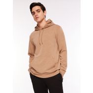 Fabrika F3WM-SWT127 Kapüşon Yaka Düz Açık Kahve Erkek Sweatshirt