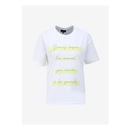 Fabrika F4SL-TST0911 Beyaz Bisiklet Yaka Basic Kadın T-shirt