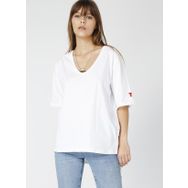 Fabrika Talita Beyaz V Yaka Kadın T-Shirt