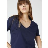 Fabrika Teyo Lacivert V Yaka Kadın T-Shirt