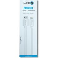 Factor-M FM-2415L 2.4A 1.5 m Lightning Beyaz Data Kablo
