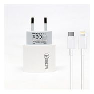 Factor-M Pd20w Quick Charger 20w­ Type-C To Lightning 3 m Beyaz Kablolu Şarj Set