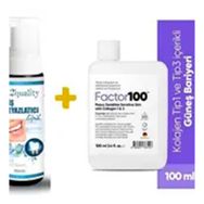 Factor100 100 ml Ultra Nemlendirici Spf50+ Leke Karşıtı Yüksek Korumalı +E2'quality Diş Beyazlatıcı Köpük