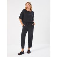 Faik Sönmez 68547 Beli Lastikli Kargo Cepli Comfort Fıt Siyah Kadın Pantolon