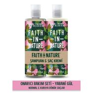 Faith In Nature Yabani Gül %99 Doğal Onarıcı Şampuan ve Saç Kremi