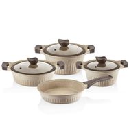 Falez 3003 Cool Line Creamy 7 Parça Tencere Seti
