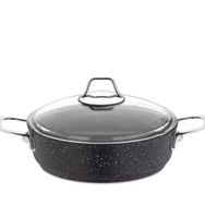 Falez Black Line Granit Döküm 22 cm Kısa Karnıyarık Tencere