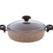 Falez Creamy Granitec 30 cm Kısa Granit Tencere