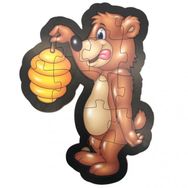 Farbu Oyuncak Ahşap Ayı Puzzle 13 Parça Arka Yüzü Hikayeli Yapboz