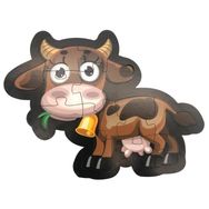 Farbu Oyuncak Ahşap İnek Puzzle 13 Parça Arka Yüzü Hikayeli Yapboz