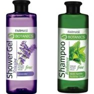 Farmasi Botanics Isırgan Özlü Parlaklık Veren 500 ml Şampuan + Botanics Lavanta Özlü 500 ml Duş Jeli