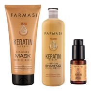 Farmasi Keratin Therapy 360 ml Şampuan + 200 ml Saç Maskesi + 30 ml Saç Serumu
