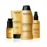 Farmasi Keratin Therapy 360 ml Şampuan + Keratin Therapy 115 ml Onarıcı Sprey + Keratin Therapy Onarıcı 200 ml Saç Bakım Maskesi + Keratin Therapy Onarıcı 30 ml Saç Serumu