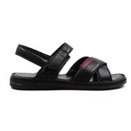 Fast Step 128MA216 Siyah Hakiki Deri Erkek Sandalet