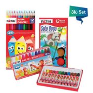 Fatih 12 Renk 3'lü Boyama Seti