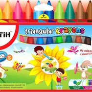 Fatih 50290 Crayon Jumbo Üçgen 12 Renk Kuru Boya