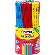 Fatih Jumbo Üçgen Başlangıç Kalemi Renkli 72'li Kurşun Kalem