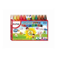 Fatih Üçgen Crayon 12 Renk Jumbo Mum Boya