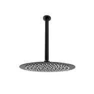 Fause Tavandan Borulu Oval Slim Metal Ankastre Siyah 25 cm Duş Başlığı