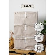 Favora 60x40x30 Kahverengi Kapaklı Mega 3'lü Hurç
