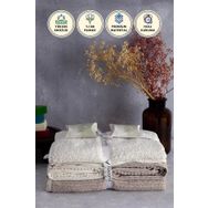 Favora Line Bej Krem Pamuk Luxury 6 Parça Havlu Hamam Seti