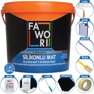 Fawori Silikonlu 7,5 lt Fildişi Ekru İpek Mat İç Cephe Duvar Boyası