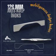 FDS Ares 128 mm Vida Aralığı Inoks Renk Mobilya Kulp