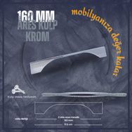 FDS Ares 160 mm Vida Aralığı Krom Renk Mobilya Kulp