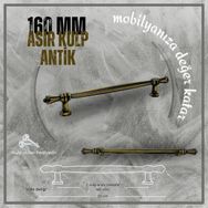 FDS Asır 160 mm Vida Aralığı Antik Sarı Renk Mobilya Kulp