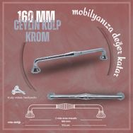 FDS Ceylin 160 mm Vida Aralığı Krom Renk Dolap Kulp