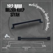 FDS Merza 192 mm Vida Aralığı Siyah Renk Mobilya Kulp