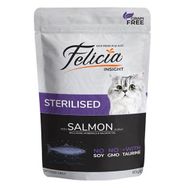 Felicia 12x85 gr Tahılsız Somonlu Kısırlaştırılmış Pouch Kedi Konservesi