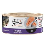Felicia 85 gr Sterilised Somonlu Fileto Tahılsız Kısırlaştırılmış Kedi Konservesi