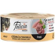 Felicia 85 gr Tahılsız Ciğerli Tavuklu Kıyılmış Yetişkin Kedi Konservesi