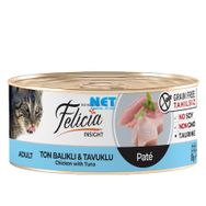Felicia 85 gr Tahılsız Kıyılmış Ton Balıklı Tavuklu Yaş Kedi Maması