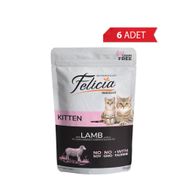 Felicia Jöle İçinde Kuzu Etli Taurinli Tahılsız 6x85 gr Yavru Kedi Konservesi