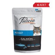 Felicia Jöle İçinde Somonlu Taurinli Tahılsız 6x85 gr Yetişkin Kedi Konservesi