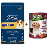 Felicia Kuzulu Küçük ve Orta Irk 3 kg Yavru Köpek Maması + Yaş Mama
