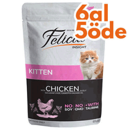 Felicia Pouch Kitten Tavuk Etli Yavru Tahılsız 85 gr Kedi Yaş Maması
