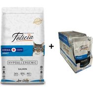 Felicia Somonlu 2 kg Yetişkin Kedi Maması + 12x85 gr Kuzulu Yaş Mama