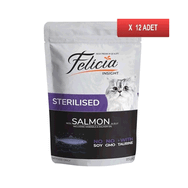 Felicia Somonlu Tahılsız Kısırlaştırılmış Pouch Konserve Yetişkin 12x85 gr Kedi Maması