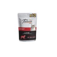 Felicia Tahılsız Kuzu Etli Pouch Yetişkin Kedi 12x85 gr Yaş Mama