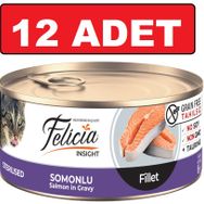 Felicia Tahılsız Somonlu Fileto 12x85 gr Yetişkin Kedi Konservesi