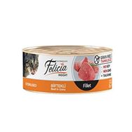 Felicia Tahılsız Sterilised Biftekli Fileto Konserve Yetişkin 24x85 gr Kedi Maması