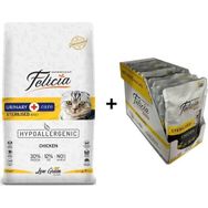 Felicia Tavuklu 12 kg Kısırlaştırılmış Yetişkin Kedi Maması + 12x85 gr Tavkulu Kısır Yaş Mama
