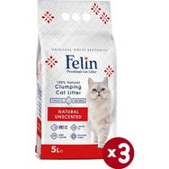 Felin 3x5 lt Naturel Kokusuz Kedi Kumu